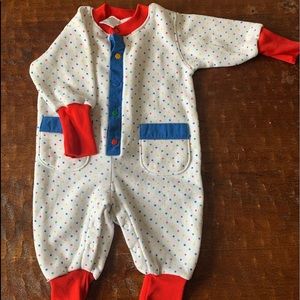 1990s primary color unisex baby jumpsuit